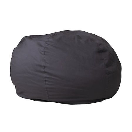 Flash Furniture Bean Bag Chair, Gray Back, 42 in W 42" L 19" H DG-BEAN-LARGE-SOLID-GY-GG